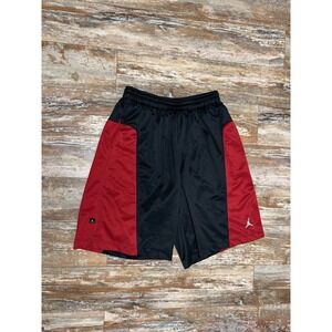 Mens Nike Jordan Basketball Shorts Size Large Black & Red Athletic
